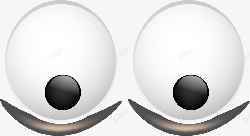 白色卡通眼球png免抠素材_88icon https://88icon.com 卡通眼球 漫画眼睛 白色眼球 眼珠 简约眼珠 装饰图案