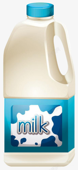 卡通桶装牛奶素材