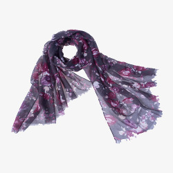 紫色围边漂亮的围巾高清图片