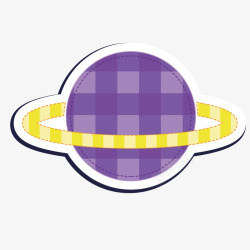 紫色格子状星球矢量图素材