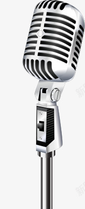 一个银色金属立式麦克风png免抠素材_88icon https://88icon.com 立式 金属 银色 银色金属 麦克风