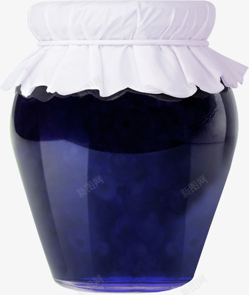 手绘蓝色玻璃瓶png免抠素材_88icon https://88icon.com 手绘 玻璃瓶 罐头 蓝色