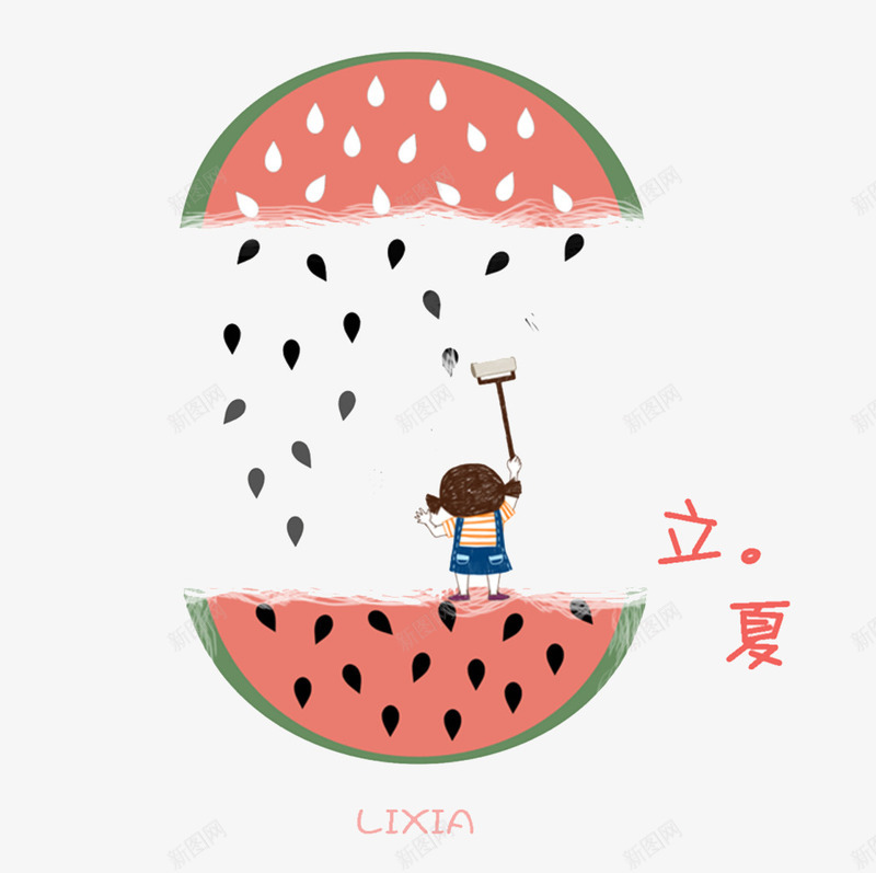 立夏西瓜png免抠素材_88icon https://88icon.com 立夏 素材 西瓜 设计