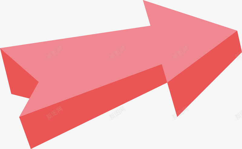 多彩创意红色立体箭头矢量图ai免抠素材_88icon https://88icon.com 几何长箭 创意 创意箭头 指引 指示 方向 箭头 红色立体箭头 矢量图