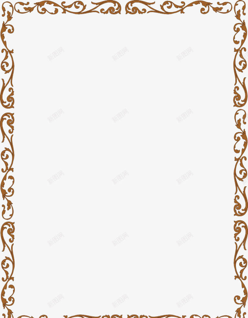 棕色花纹装饰宣传框png免抠素材_88icon https://88icon.com 宣传框 宣传框架 广告宣传框 棕色 漂亮 花纹 装饰