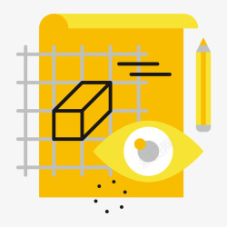 卡通扁平化装饰工具文具海报素材