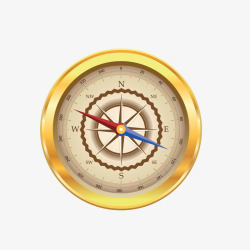 金色圆形指南针素材