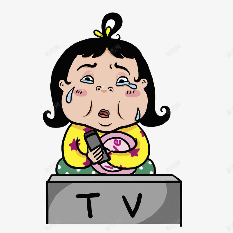 看电视哭泣的女孩png免抠素材_88icon https://88icon.com TV 伤心 哭泣 多彩 手绘 电视剧 电视机
