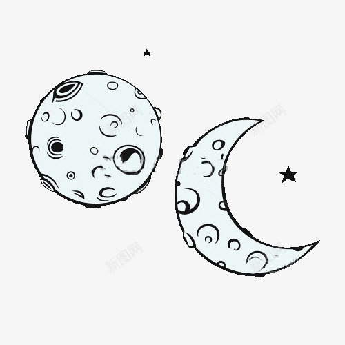 火星与月亮png免抠素材_88icon https://88icon.com 卡通 手绘火星大坑 月亮陨石坑 火星陨石坑 简笔画 简笔画陨石坑 陨石坑