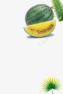 黄肉奇异果夏天吃西瓜高清图片
