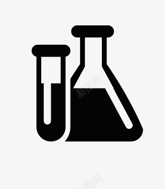 化学刺激性黑色化学试剂器皿标识矢量图图标图标