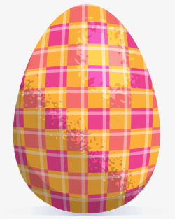 美丽方格复活节手绘方格彩蛋高清图片