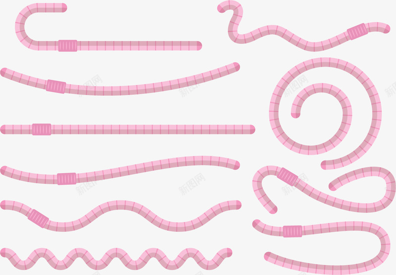 蠕虫蚯蚓png免抠素材_88icon https://88icon.com 动物 可爱有趣的 图形 涂鸦 漫画 生物 矢量卡通 蛇 野生