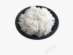 一大盘白色蒸米饭素材