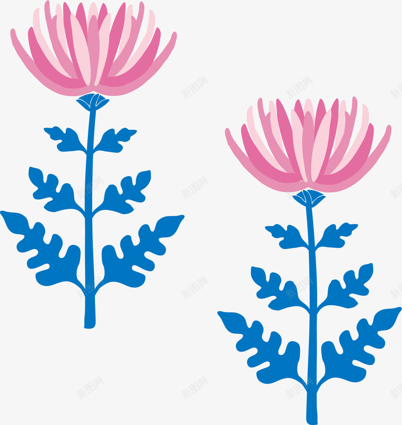 粉色菊花装饰图案矢量图ai免抠素材_88icon https://88icon.com 图案 粉色 粉色菊花装饰图案 菊花 装饰 矢量图