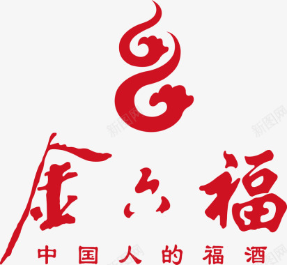 金六福logo矢量图图标图标