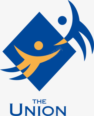 蓝色的小人商学院logo矢量图图标图标