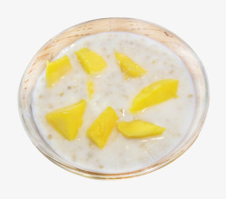 芒果牛奶燕麦粥素材