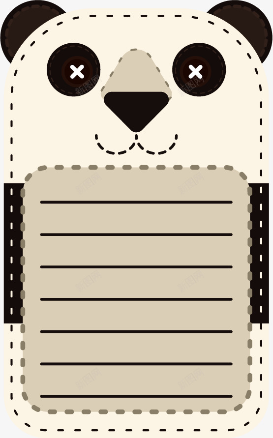 熊猫纸张矢量图eps免抠素材_88icon https://88icon.com 信息 写 可爱 熊猫 纸 纸张 记事本 矢量图