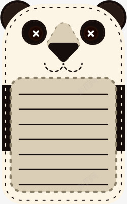 熊猫纸张矢量图素材