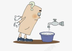 节约用水漫画卡通漫画高清图片