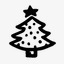 fir圣诞节冷杉假日新年云杉明星树冬图标图标