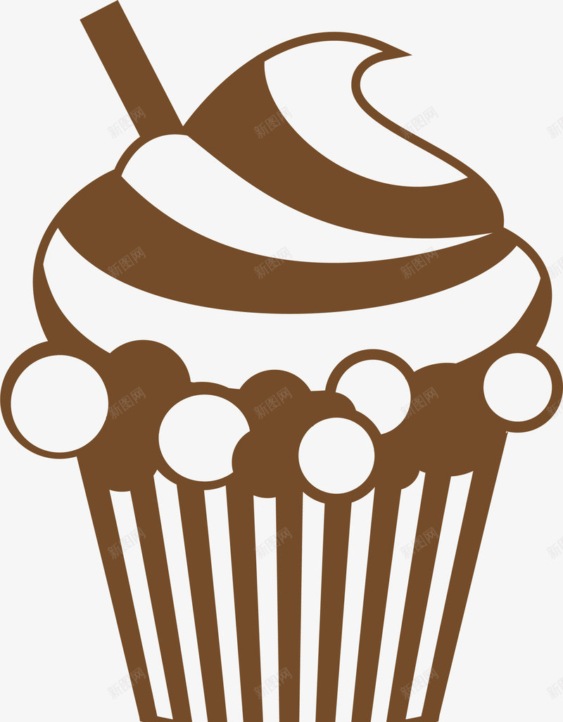 咖啡色美味蛋糕png免抠素材_88icon https://88icon.com 咖啡色蛋糕 甜品 线条糕点 美食 装饰图案 食物