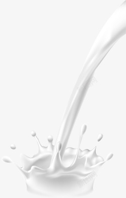 白色清新牛奶效果元素素材