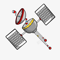 卡通卫星探测仪矢量图素材