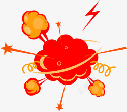 爆炸爆炸标爆炸云星状素材