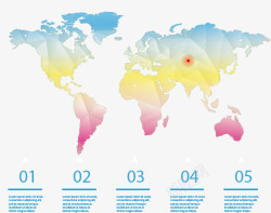 世界地图信息图表素材