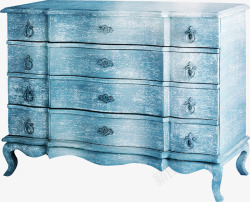 蓝色漂亮木质柜子素材