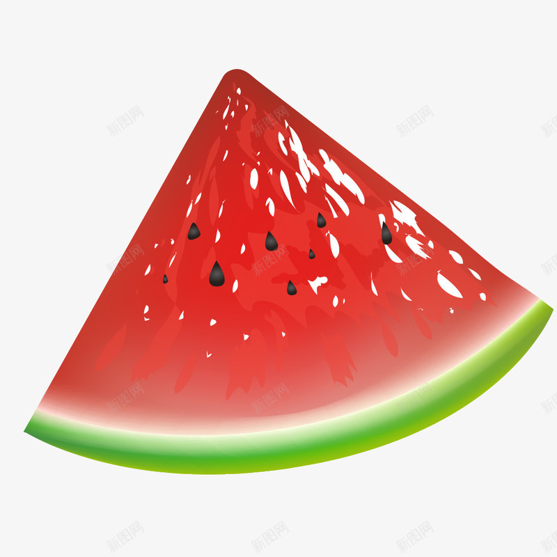 手绘红色西瓜矢量图ai免抠素材_88icon https://88icon.com 手绘 水果 矢量素材 红色 西瓜 矢量图