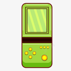 绿色质感方块游戏机素材