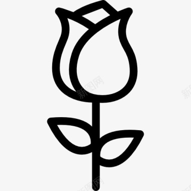 花丛林玫瑰叶图标图标