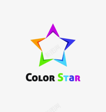 中国航天企业logo标志彩色五角星标志图标图标
