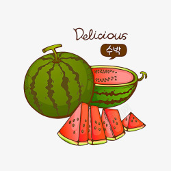 卡通西瓜素材