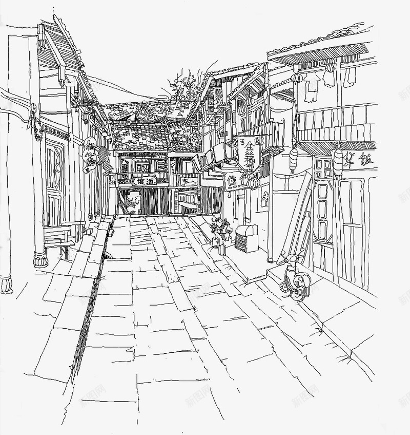 水彩手绘街道png免抠素材_88icon https://88icon.com 创意 卡通 手绘 新意 水彩 笔刷 街道 设计