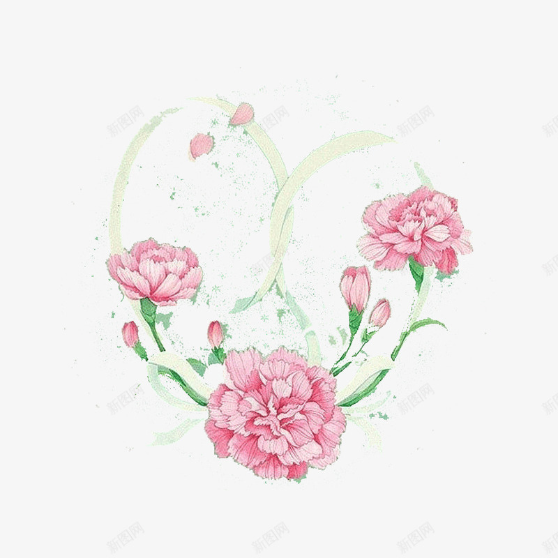 盛开的牡丹背景图png免抠素材_88icon https://88icon.com 手绘 盛开的 粉色 鲜花