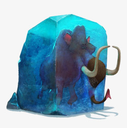 冰块里的大象素材