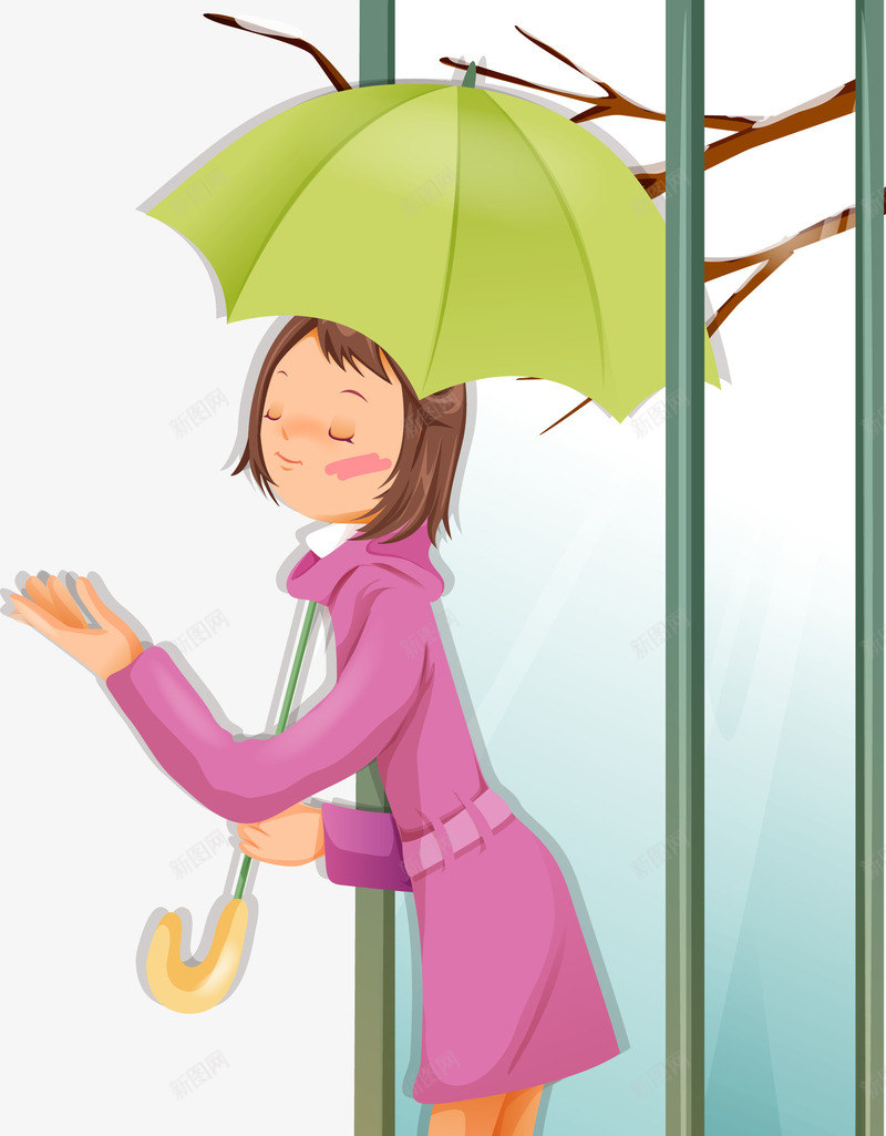 打伞的女人png免抠素材_88icon https://88icon.com 卡通女人 撑着雨伞的 电话亭 雨伞