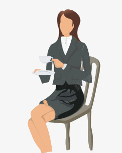 女士裙子喝咖啡的女人高清图片