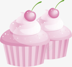 粉色杯子蛋糕素材