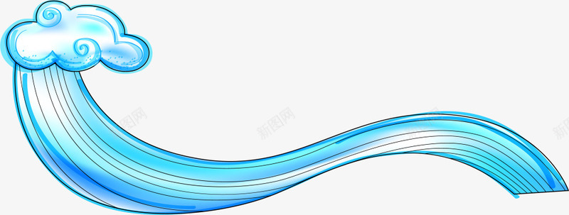 蓝色卡通喷涌浪花png免抠素材_88icon https://88icon.com 冲浪 大海 水流 波浪 浪花 海洋 蓝色水流 装饰图案