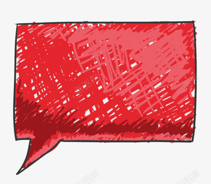 消息红色对话框图标图标