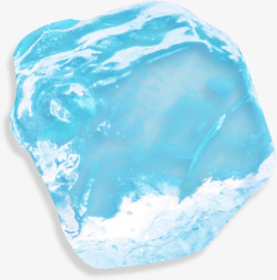 蓝色清凉冰块夏天素材