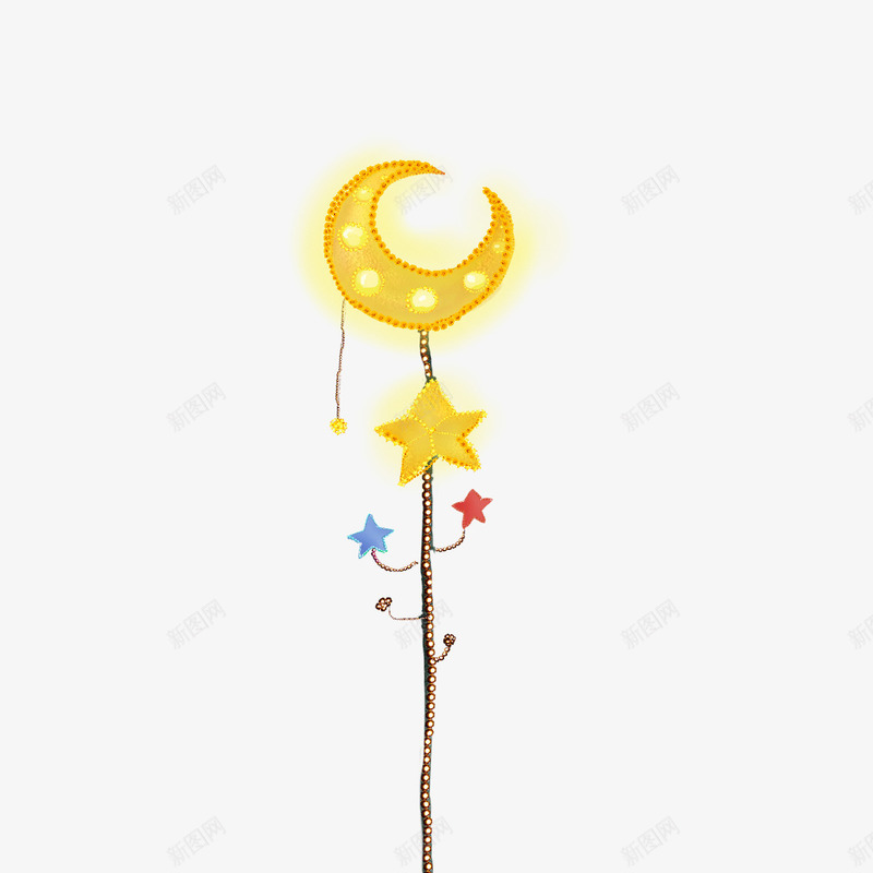 月亮星星指挥棒png免抠素材_88icon https://88icon.com 亮晶晶 指挥棒 星星形象 星星指挥棒 月亮形象