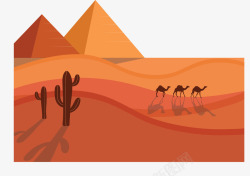 美丽埃及美丽埃及金字塔沙漠矢量图高清图片