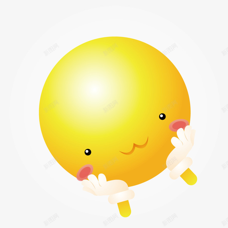 托腮的小太阳png免抠素材_88icon https://88icon.com 卡通 可爱 太阳 托腮