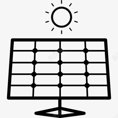 太阳能板矢量直观的太阳能面板图标图标